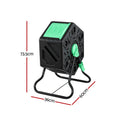 Gardeon 65L Compost Bin Tumbler Rotating Outdoor Sliding Door