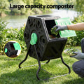 Gardeon 65L Compost Bin Tumbler Rotating Outdoor Sliding Door