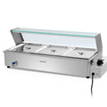 Devanti Commercial Bain Marie Food Warmer 3 Pan Electric