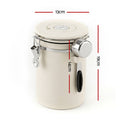 5-Star Chef 1.8L Stainless Steel Coffee Bean Storage Container Coffee Canister