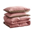Cosy Club Cotton Quilt Cover Set DOUBLE Blush Beige
