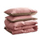 Cosy Club Cotton Quilt Cover Set DOUBLE Blush Beige