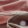 Cosy Club Cotton Quilt Cover Set DOUBLE Blush Beige