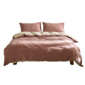 Cosy Club Cotton Quilt Cover Set DOUBLE Vanilla Rhubarb