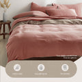 Cosy Club Cotton Quilt Cover Set Single Blush Beige