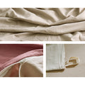 Cosy Club Cotton Quilt Cover Set Single Vanilla Rhubarb