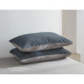 Cosy Club Cotton Sheets Set Double Navy Grey Pillowcases