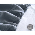 Cosy Club Cotton Sheets Set Double Navy Grey Pillowcases