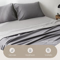 Cosy Club Washed Cotton Sheet Set Grey DOUBLE