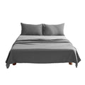 Cosy Club Washed Cotton Sheet Set Grey DOUBLE