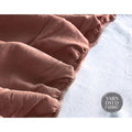 Cosy Club Cotton Sheets Set Double Red Beige Pillowcases