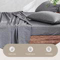 Cosy Club Single Cotton Bed Sheets Set Black