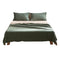 Cosy Club Cotton Bed Sheets Set Single Green Beige