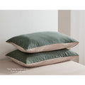 Cosy Club Cotton Bed Sheets Set Single Green Beige