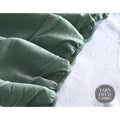 Cosy Club Cotton Bed Sheets Set Single Green Beige