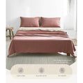 Cosy Club Cotton Bed Sheets Single Red Beige