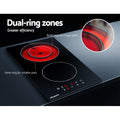 Devanti 30cm Electric Ceramic Cooktop 2 Burner