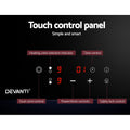 Devanti 30cm Electric Ceramic Cooktop 2 Burner