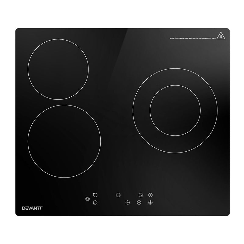 Devanti Electric Ceramic Cooktop 60cm 4 Burner 5200W Touch