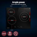 Devanti Electric Ceramic Cooktop 60cm 4 Burner 5200W Touch