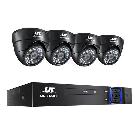 UL-TECH 1080P 4CH DVR Security System 4x Dome CCTV Cameras