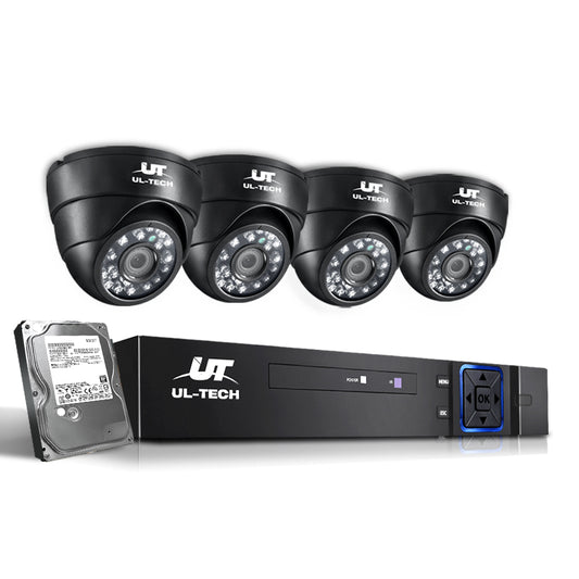 UL-tech CCTV 4CH DVR Security System 4 Cameras 2TB HDD