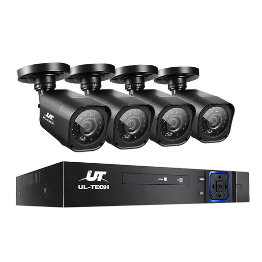 UL-TECH 1080P 4CH DVR Security Camera System 4 CCTV Cameras