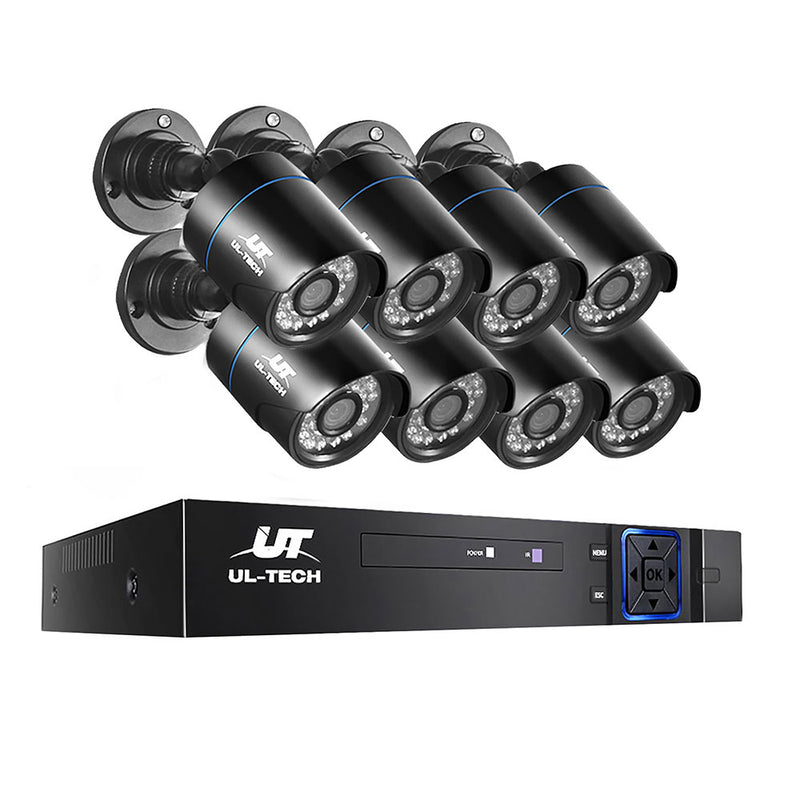 UL-TECH 1080P 8CH DVR Security Camera System 8 Bullet Cameras
