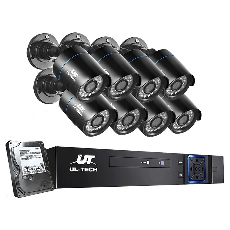 UL-tech 8CH CCTV Security System DVR 8 Cameras 1TB Hard Drive