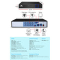 UL-TECH 1080P 8CH DVR Security System 8x Dome CCTV Cameras