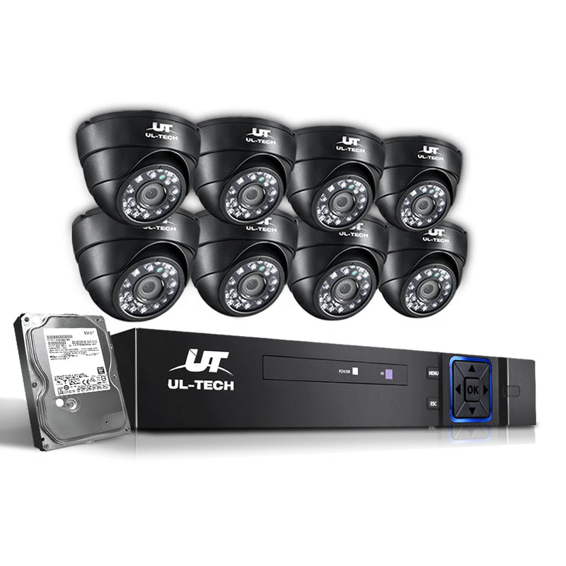UL-tech 8CH CCTV DVR Security System 8 Cameras 2TB HDD