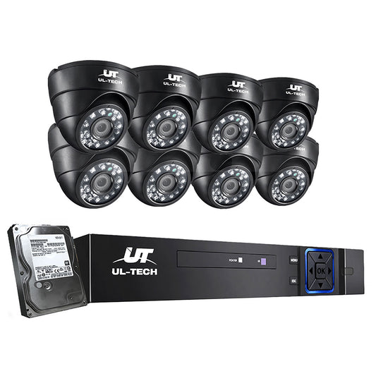 UL-tech CCTV 8CH DVR Security System 8 Cameras 1TB