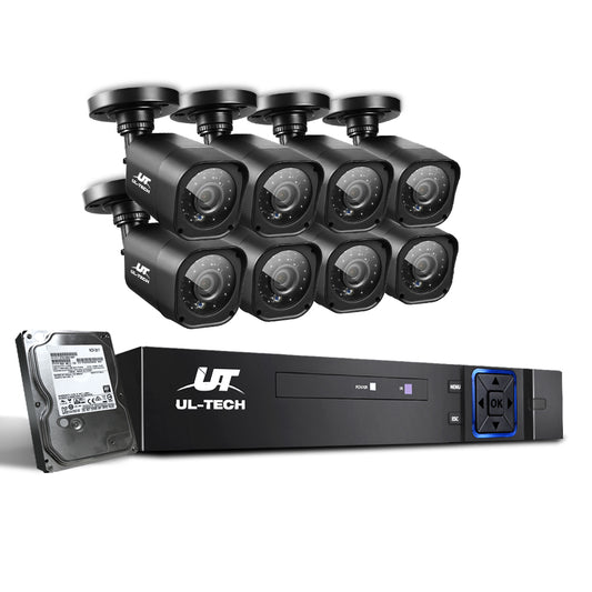 UL-tech 8CH CCTV DVR Security System 8 Cameras 2TB HDD