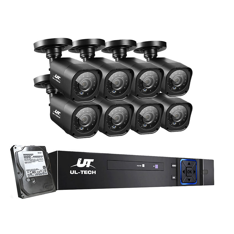 UL-tech 8CH CCTV DVR Security System 8 Cameras 1TB Hard Drive