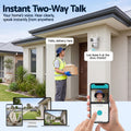 UL-Tech Wireless Security Camera Outdoor Indoor, 2.5K Dual Lens Pan Tilt, 4MP (2×2MP) IP Camera, Motion Detection, Auto-Tracking, Colour Night Vision, 2.4G WiFi, Two-Way Audio, Pet Baby Surveillance