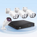 UL-Tech 4CH 5MP PoE NVR Security System, 4 Cameras, Dual-Light Colour Night Vision, Two-Way Audio, AI Motion Detection, IP65-Rated, No Monthly Fees, Wired CCTV Kit for Home, Indoor and Outdoor