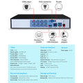 UL-tech 8CH 1080P 5in1 DVR CCTV Recorder 4TB Hard Drive