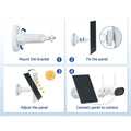 UL-tech Solar Panel 3W Wireless Security Camera Battery Charger