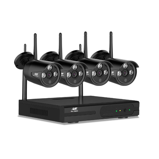 UL-tech Wireless CCTV 8CH NVR 3MP 4 Bullet Cameras Security