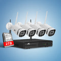 UL-tech 8CH Wireless CCTV NVR System 3MP 4 Square Cameras 2TB