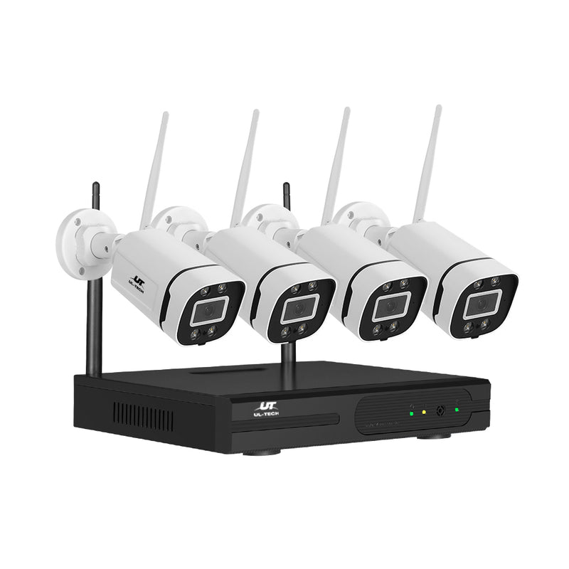 UL-tech 8CH NVR Wireless CCTV Security System 3MP 4 Cameras