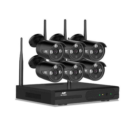 UL-tech 8CH NVR Wireless CCTV Security System 3MP 6 Bullet