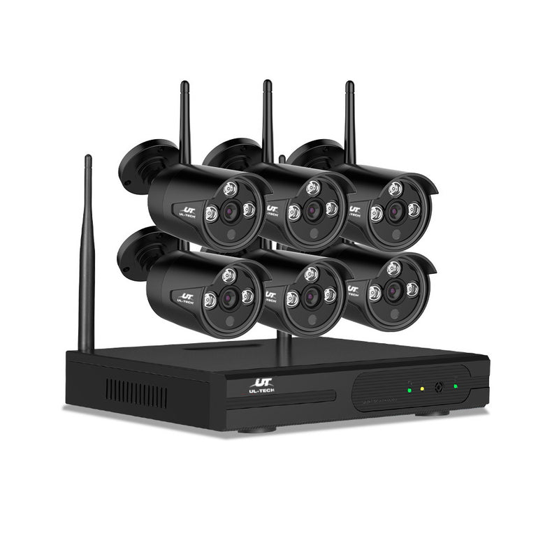 UL-tech 8CH NVR Wireless CCTV Security System 3MP 6 Bullet
