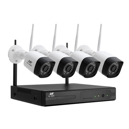 UL-tech 3MP Wireless CCTV 8CH 4 Camera Security System