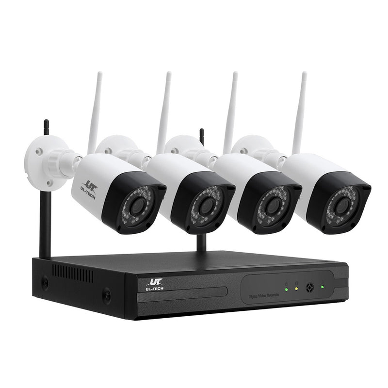 UL-tech 3MP Wireless CCTV 8CH 4 Camera Security System