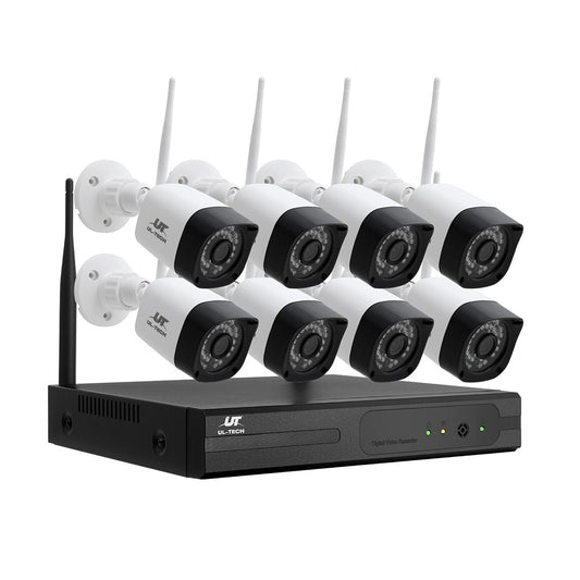 UL-tech 3MP Wireless CCTV 8CH 8 Camera System