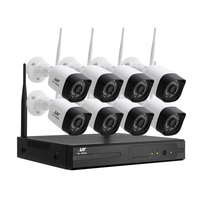 UL-tech 3MP Wireless CCTV 8CH 8 Camera System