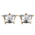 5-Star Chef 5L Chafing Dish Set 2-Pack, Food Warmer Catering Server Buffet