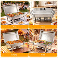 5-Star Chef Chafing Dish 7.5L 3-Pan Buffet Warmer Food Warmer Catering Server