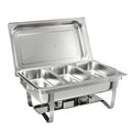 5-Star Chef Chafing Dish 7.5L 3-Pan Buffet Warmer Food Warmer Catering Server